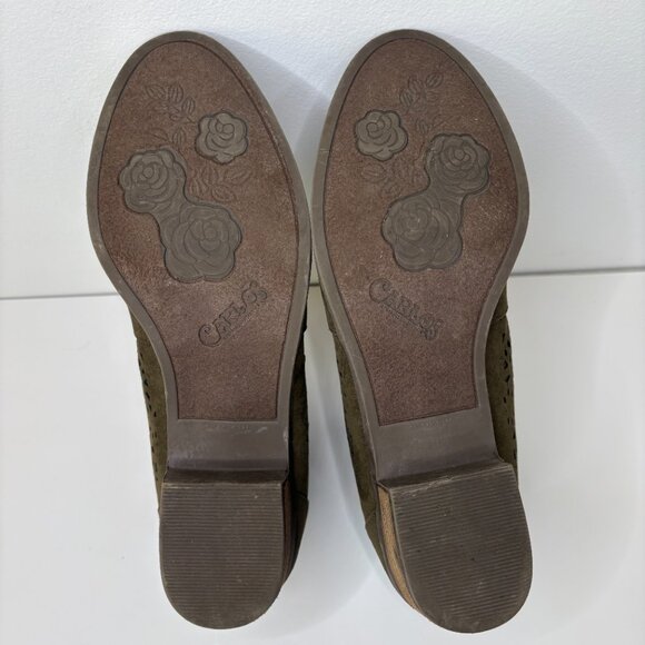 Carlos by Carlos Santana Brett Ankle Boot Womens Size 9 Olive Green Boho Bootie - Picture 7 of 8